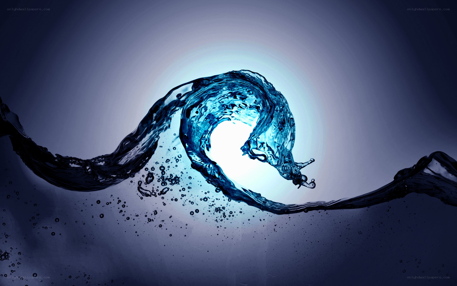 blue water wave swirl