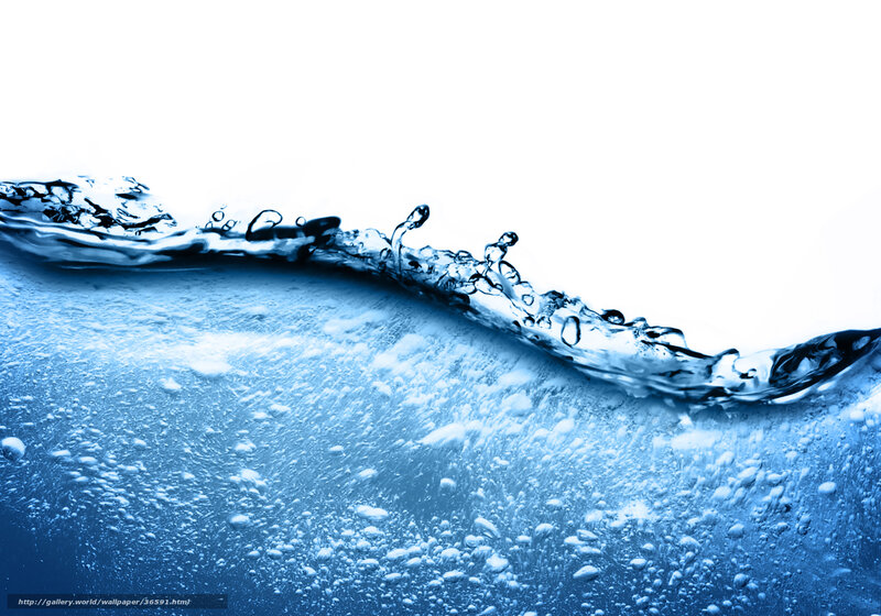 blue water wave with bubbles