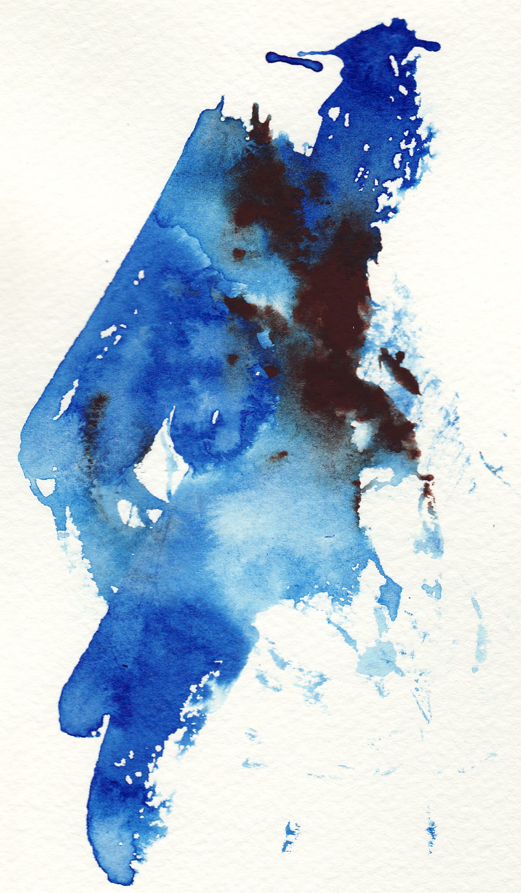 Blue watercolor abstract
