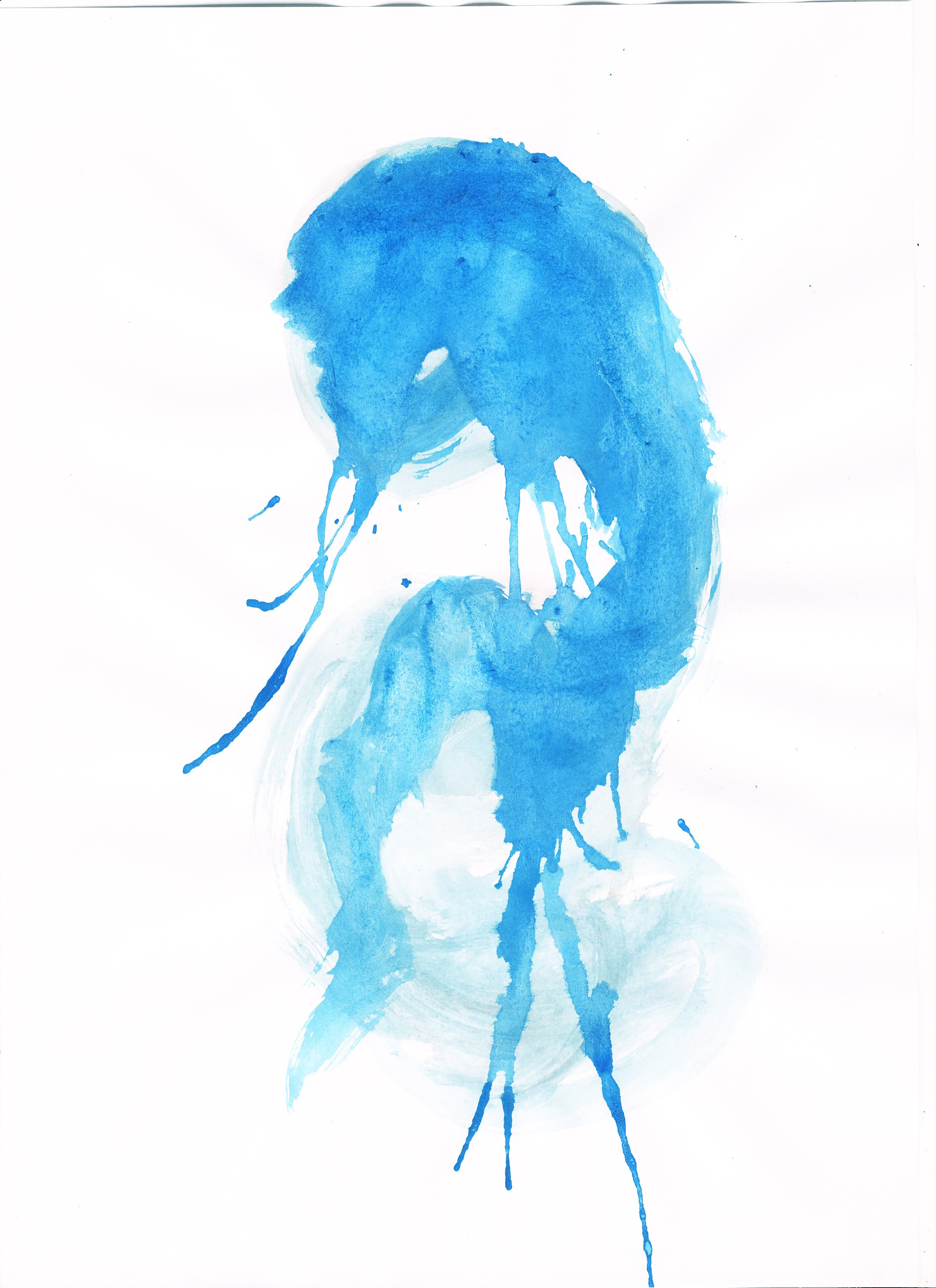 blue watercolor abstract