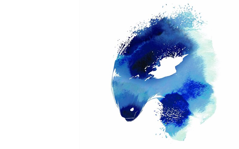 Blue Watercolor Fish — Serene
