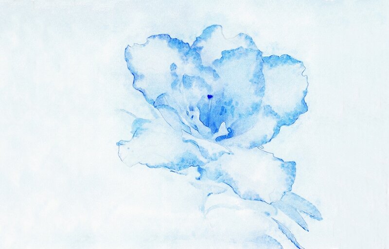 Blue Watercolor Flower