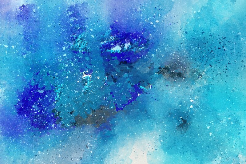 blue watercolor splatter