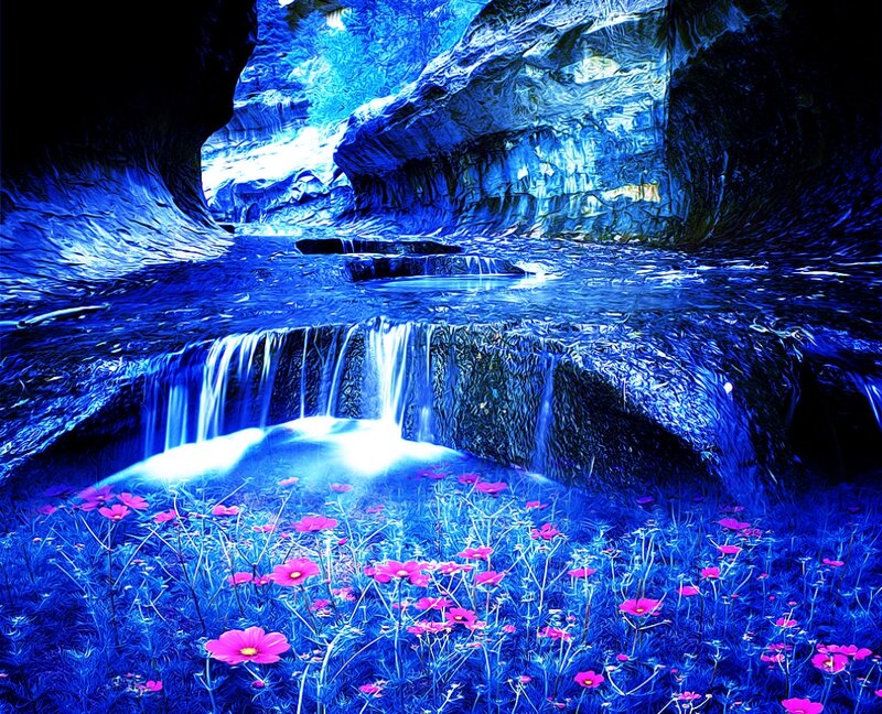 Blue Waterfall Cave