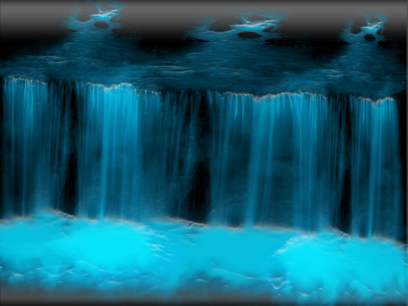 Blue Waterfall — Dramatic