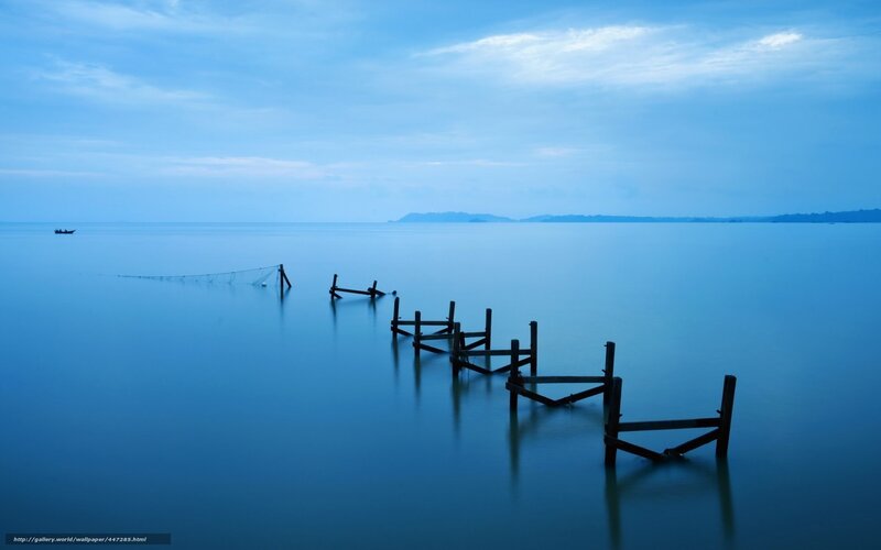 Blue waters at dawn