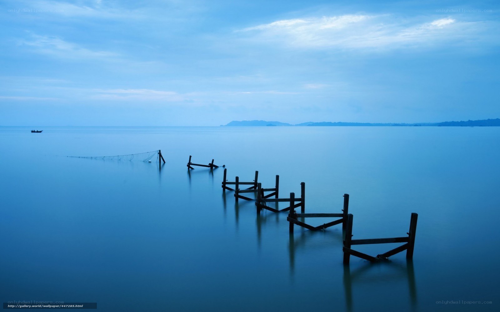 Blue waters at dawn
