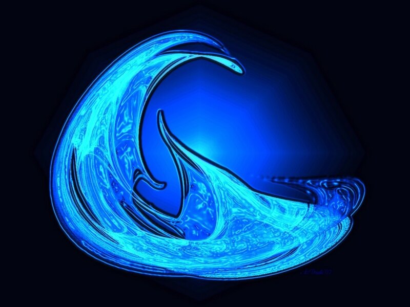 blue wave abstract art