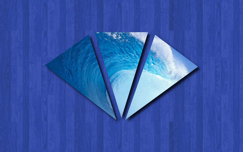 blue wave art design