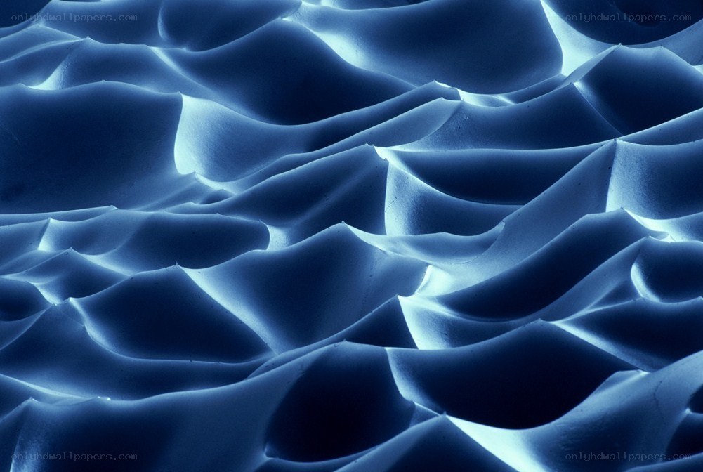 Blue wave-like surface texture