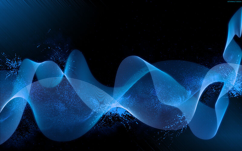 Blue Wave Lines — Dynamic, Abstract