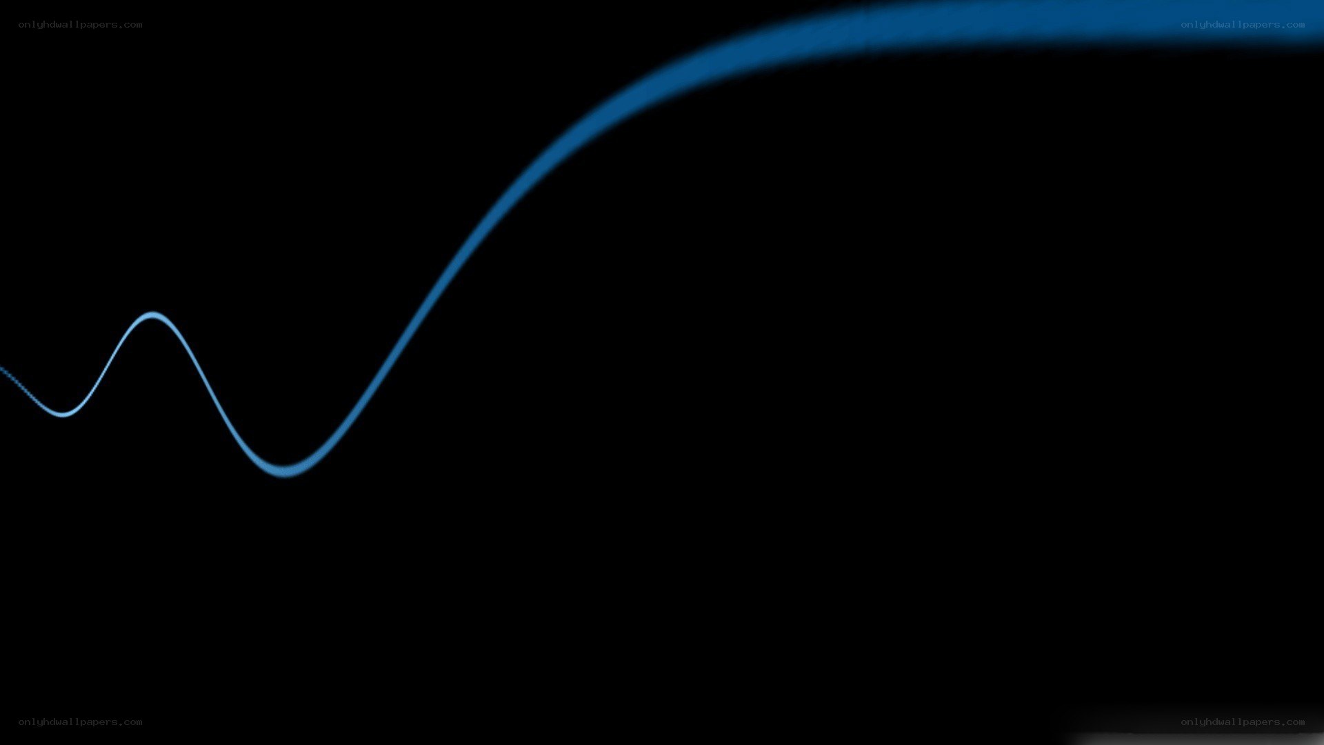 blue wave on black background