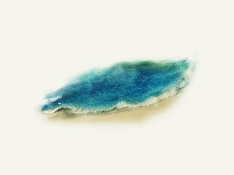 Blue Wave on Sand