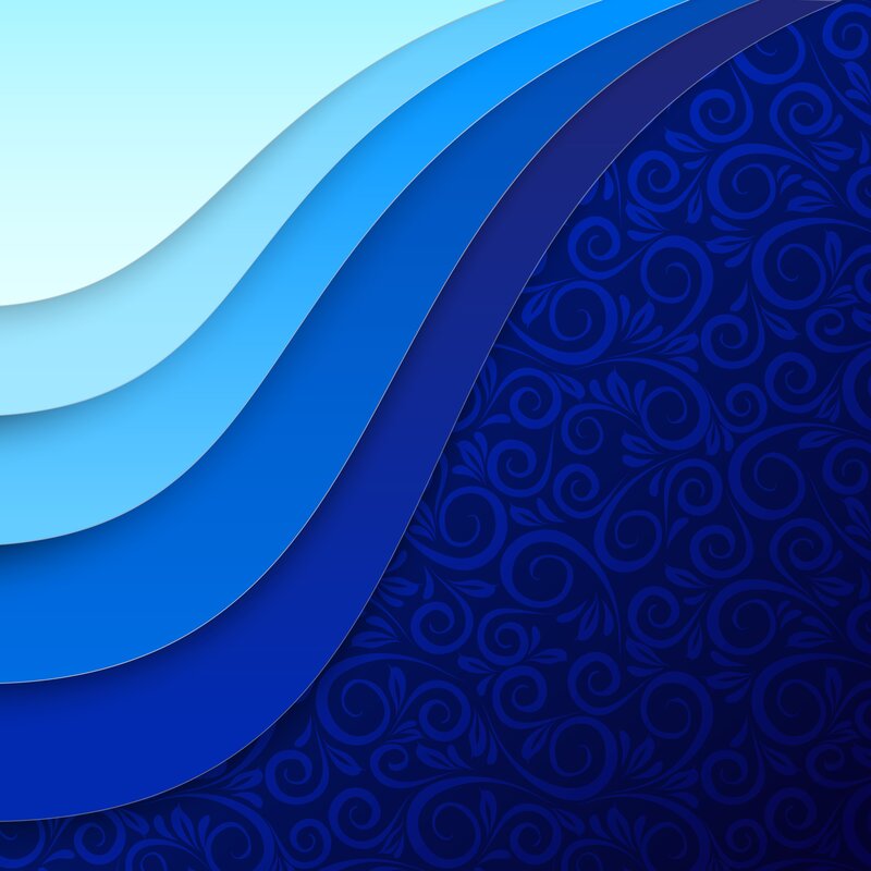Blue Wave Pattern — Calm, Abstract, Waves, Swirls