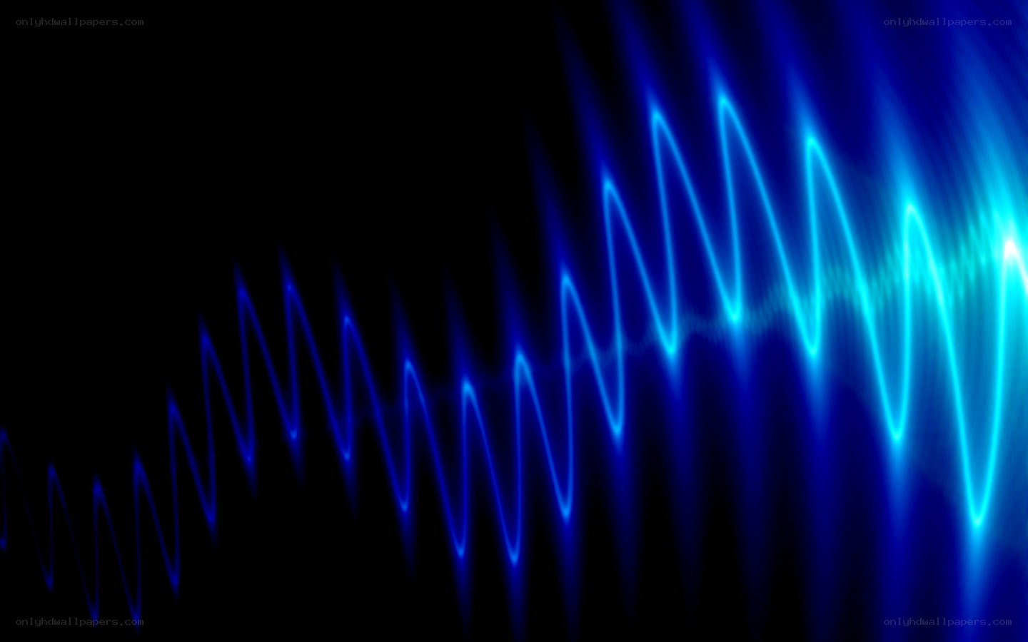 blue wave pattern on black