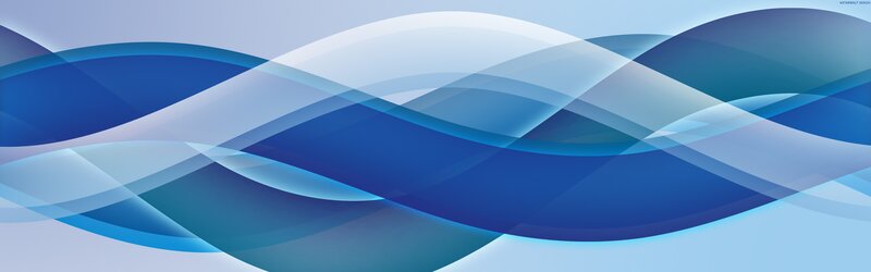 Blue Wave Patterns — Calm, Abstract, Waves, Overlapping