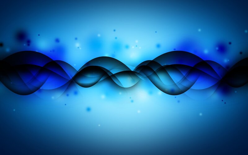 Blue Wave Patterns — Calm, Abstract, Waves, Particles