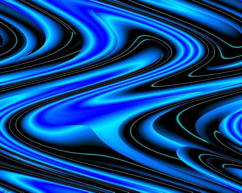 Blue Wave Patterns — Dynamic, Abstract