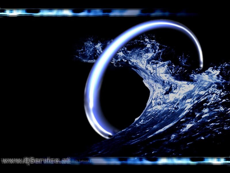 blue wave with glowing ring