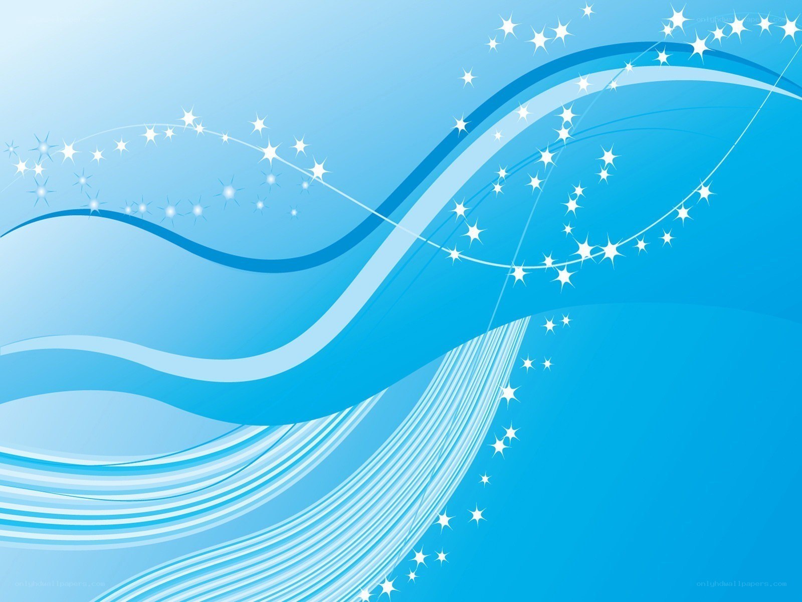 blue wave with stars