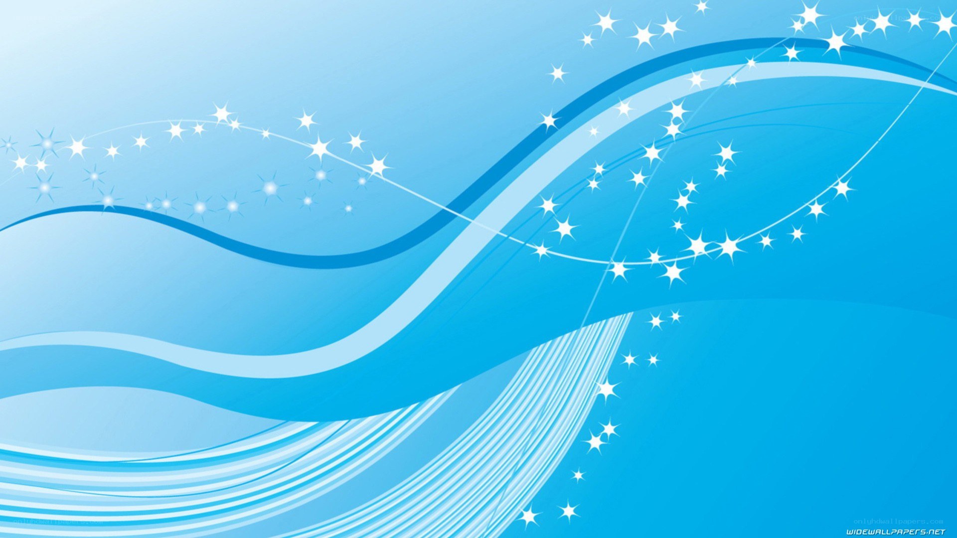 blue wave with stars