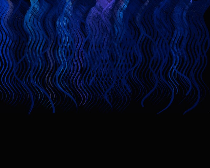 Blue Wavy Lines — Calm, Abstract