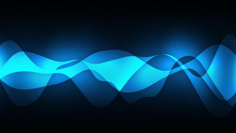Blue Wavy Lines — Calm, Abstract, Waves, Light