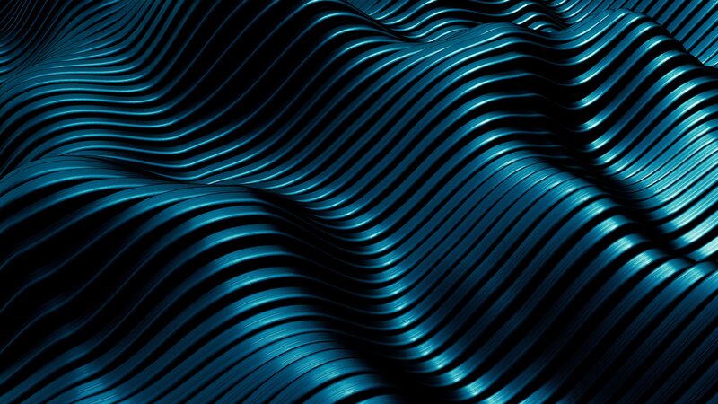 Blue Wavy Lines — Dramatic