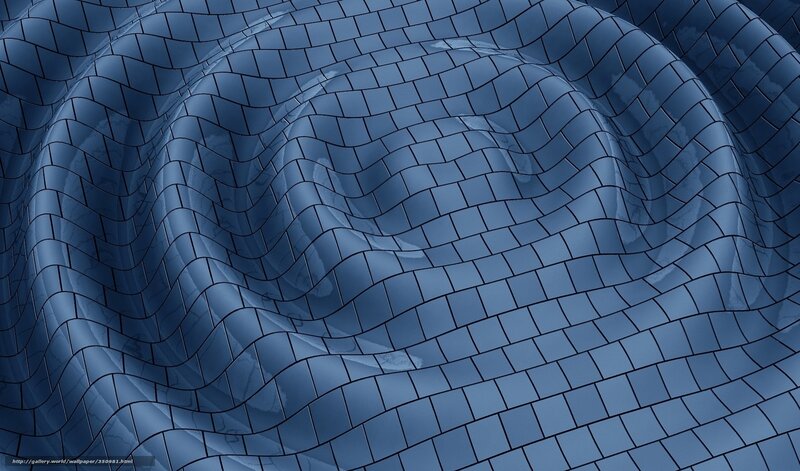 Blue Wavy Tile Pattern