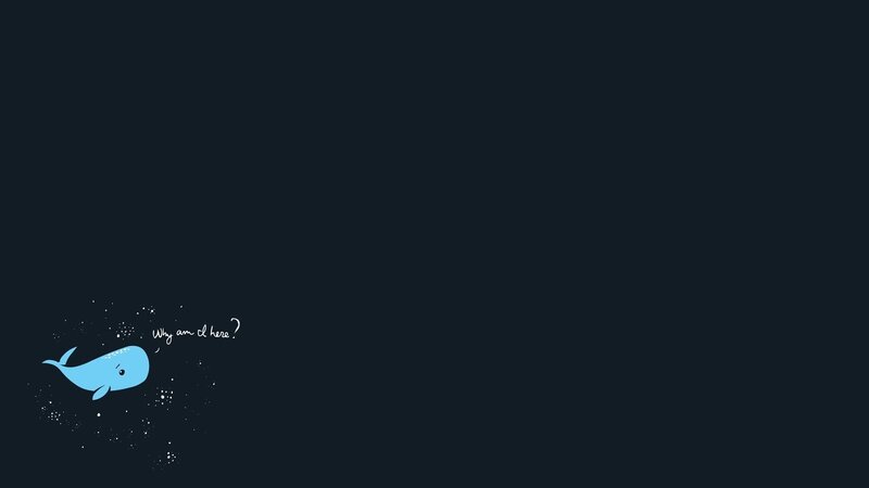 Blue Whale in Space — Dark Blue