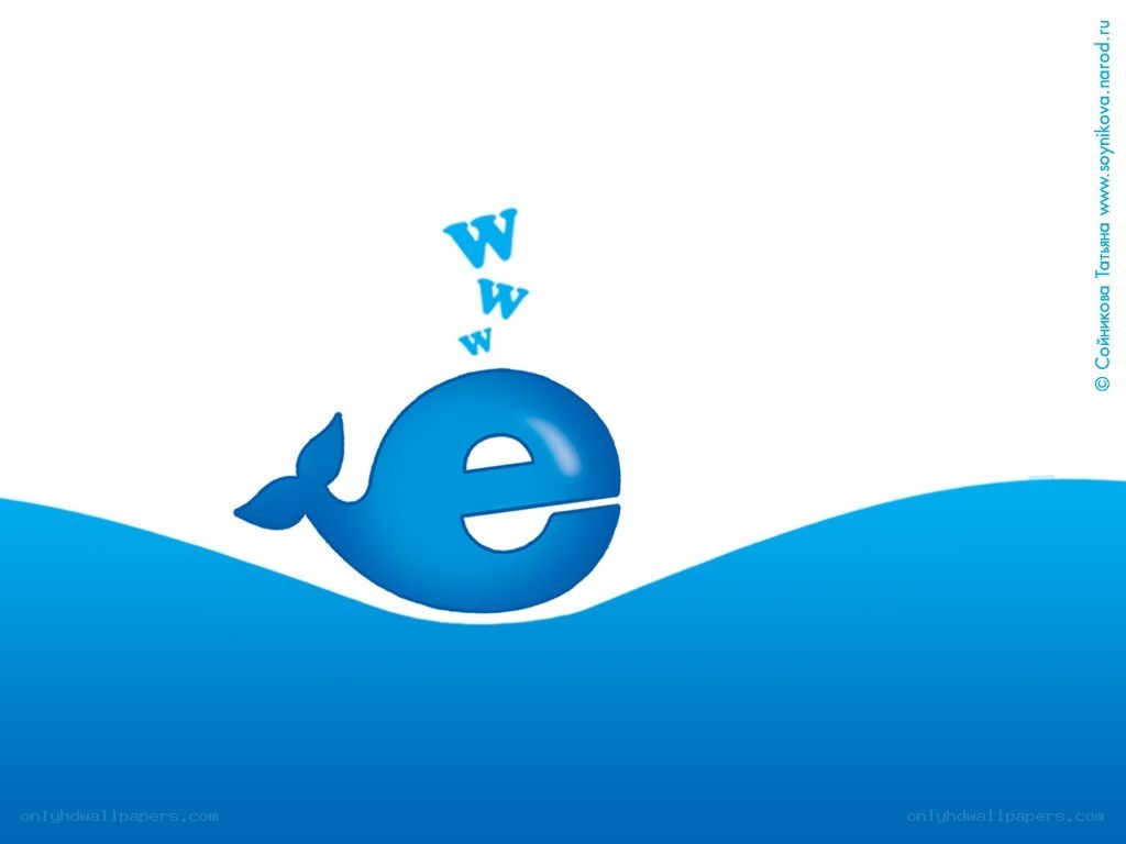 blue whale logo with water