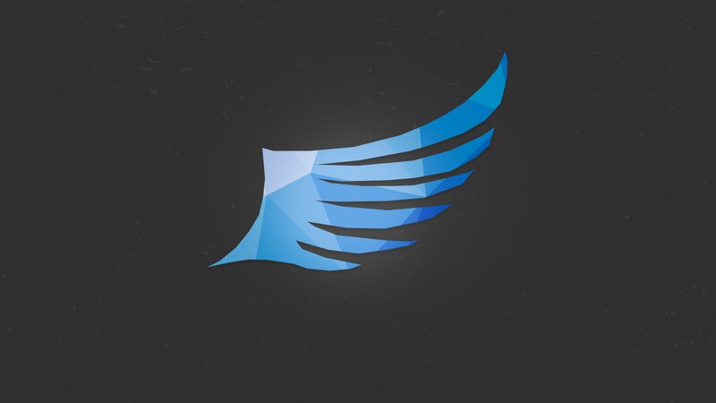 Blue Wing Logo — Minimalist