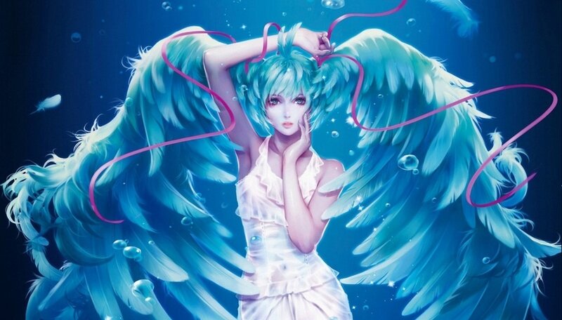 Blue-winged Angel Girl — Blue