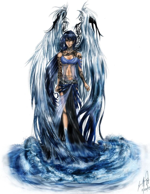 blue-winged angel warrior