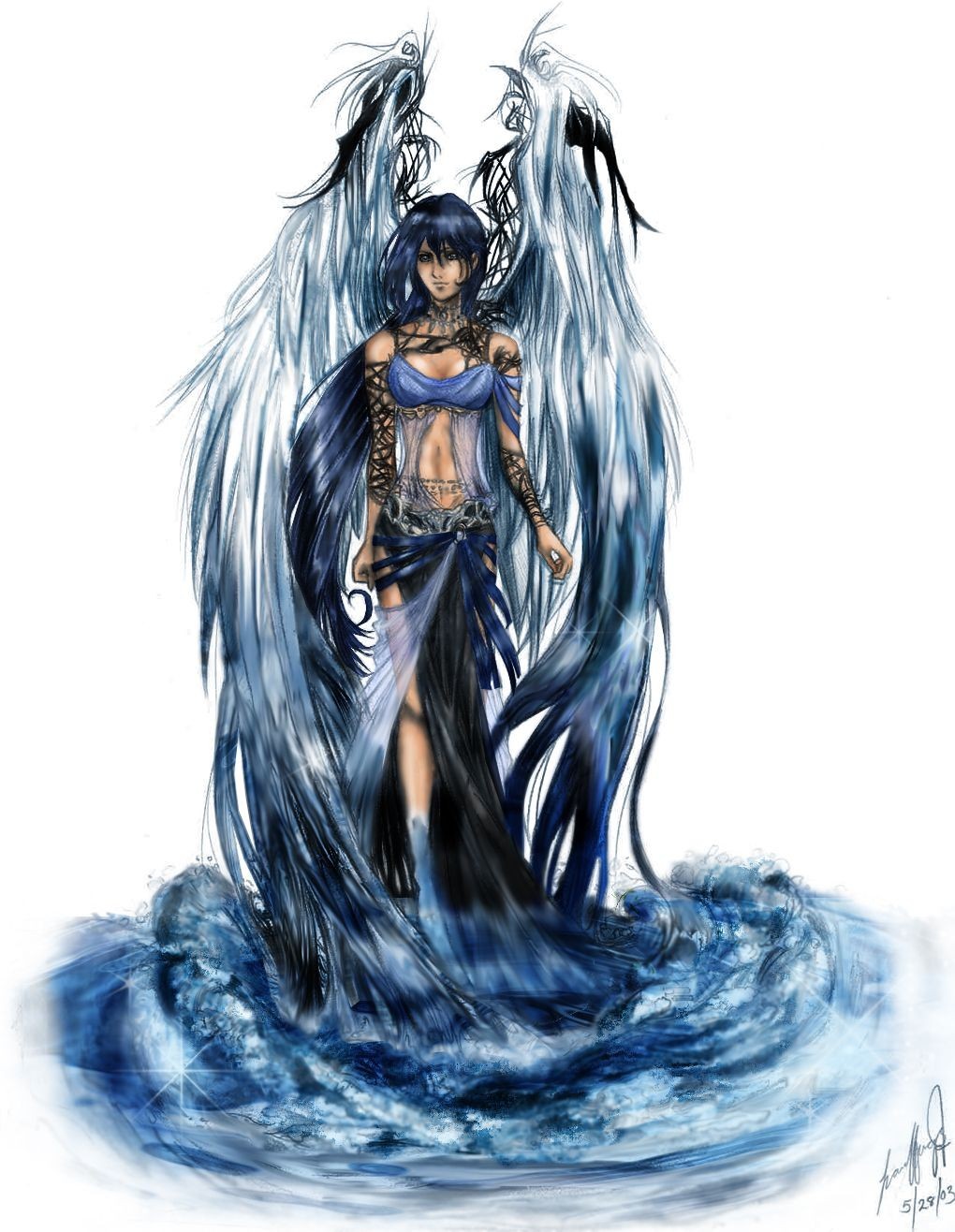 blue-winged angel warrior