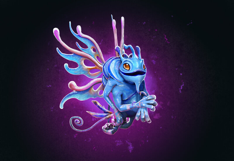 Blue Winged Creature — Mystical