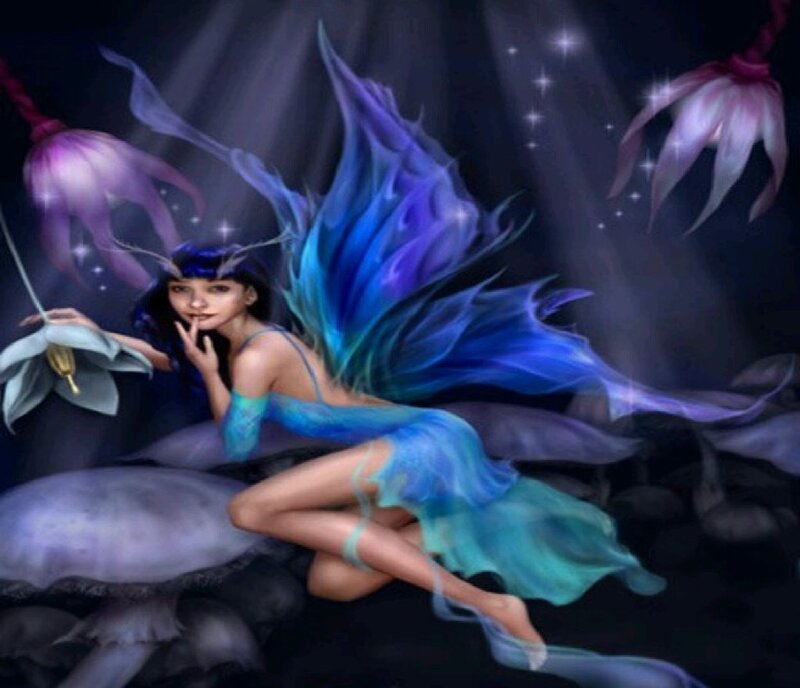Blue-winged Fairy — Blue, Dreamy