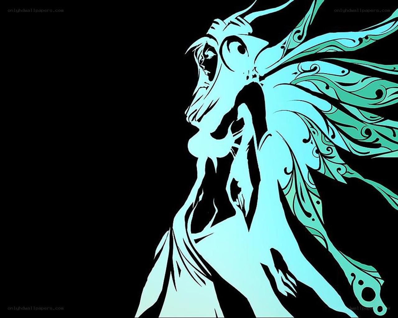 blue winged fantasy figure
