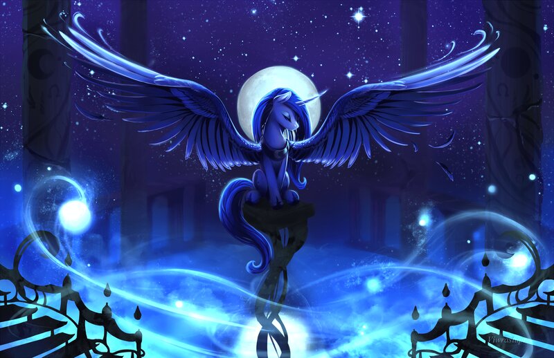 Blue Winged Pony — Serene, Night