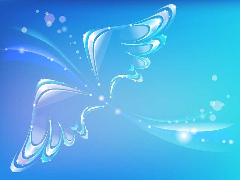 blue wings abstract background