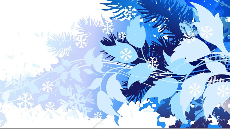 Blue Winter Floral Design