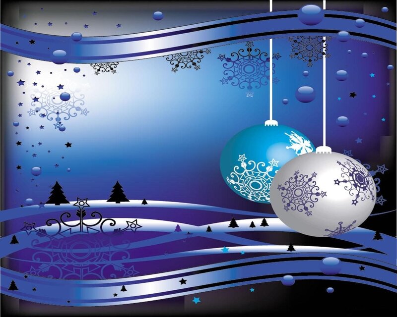 blue winter holiday background