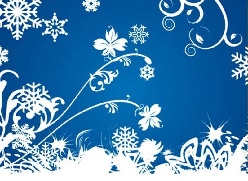 blue winter snowflake design