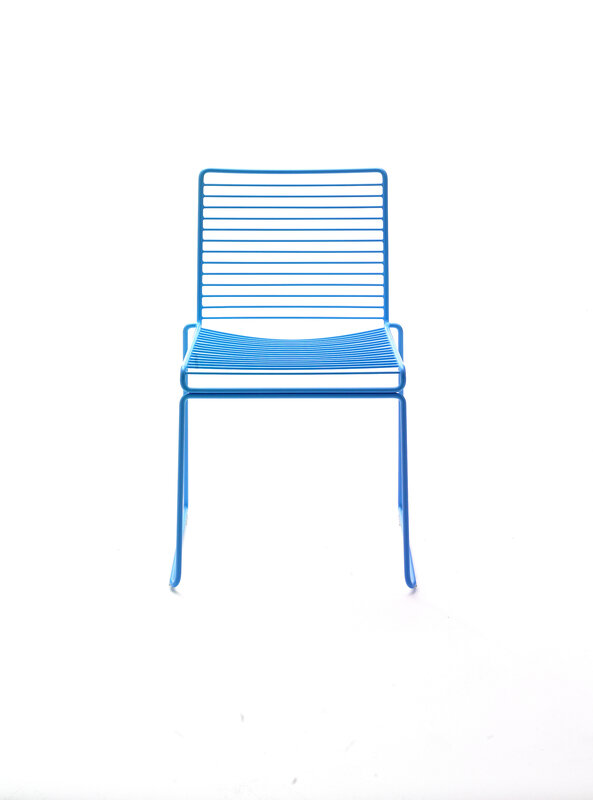 blue wire chair