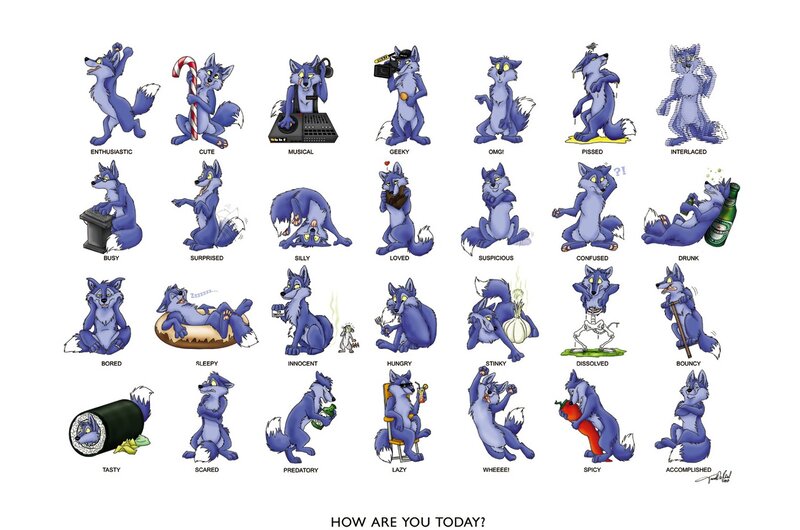 Blue Wolf Character