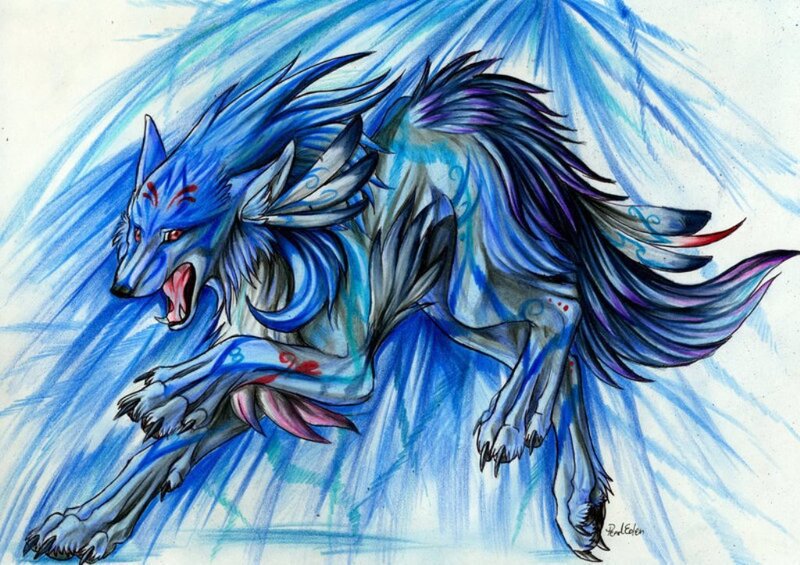 Blue Wolf Creature