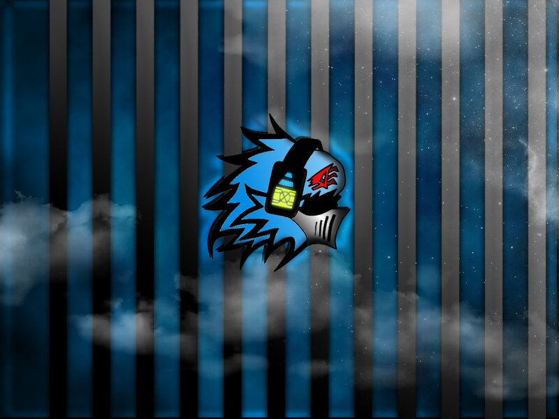 Blue Wolf Head Logo