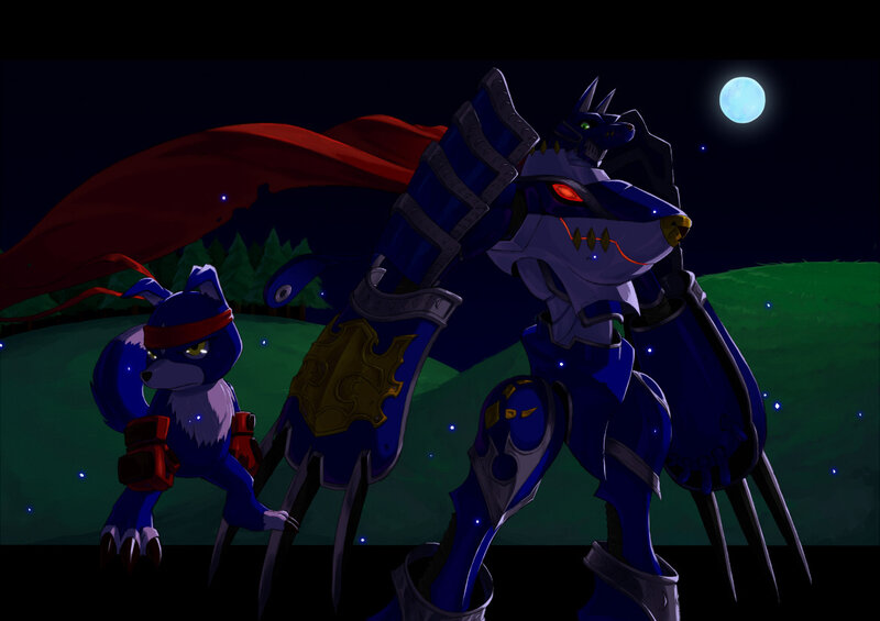 Blue Wolf-like Creatures
