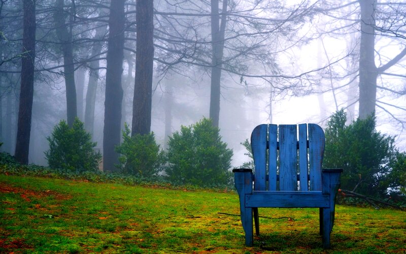 Blue Wooden Chair