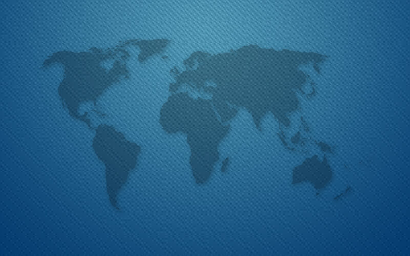 blue world map background